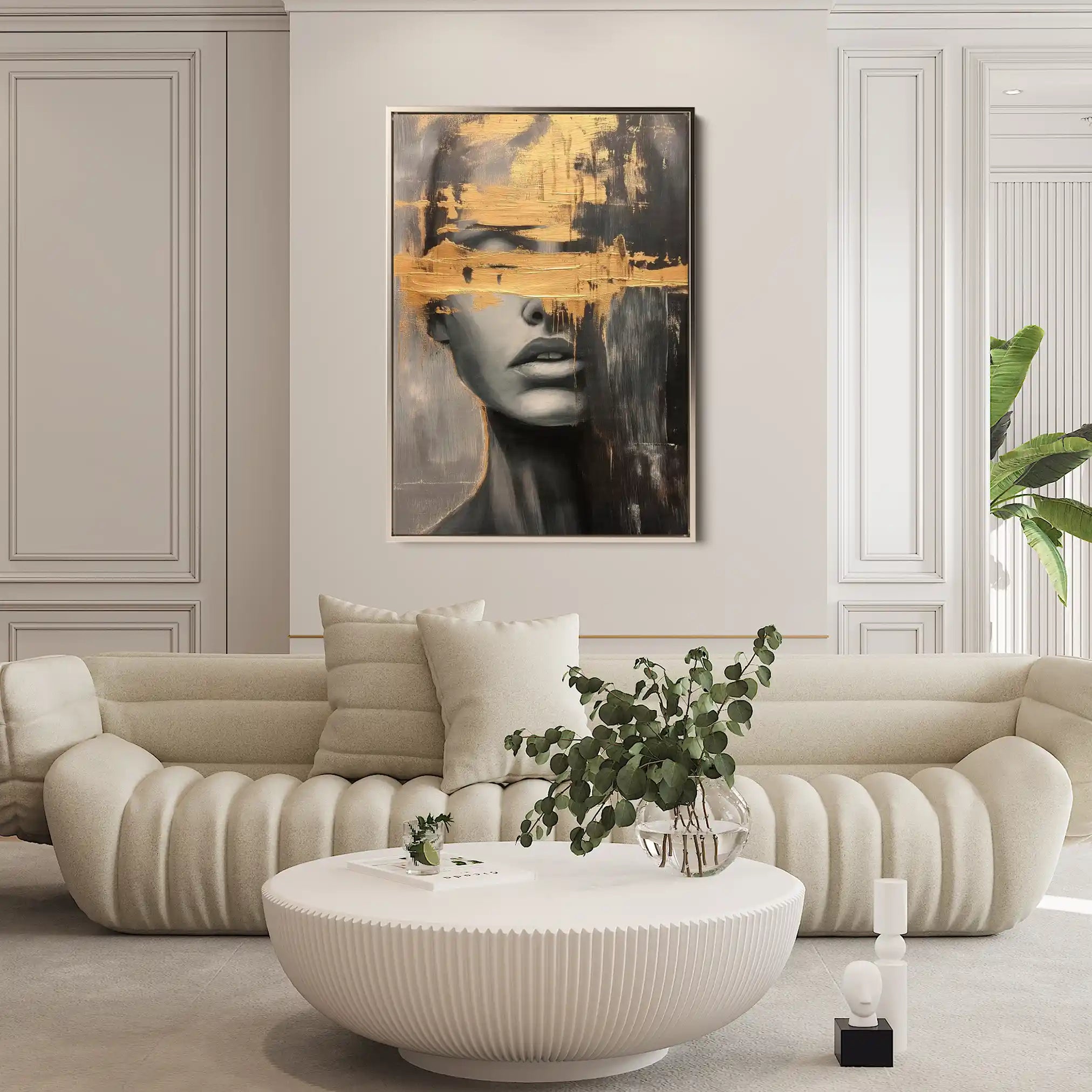 Portrait 036 Canvas Art 60 x 40 cm / Black