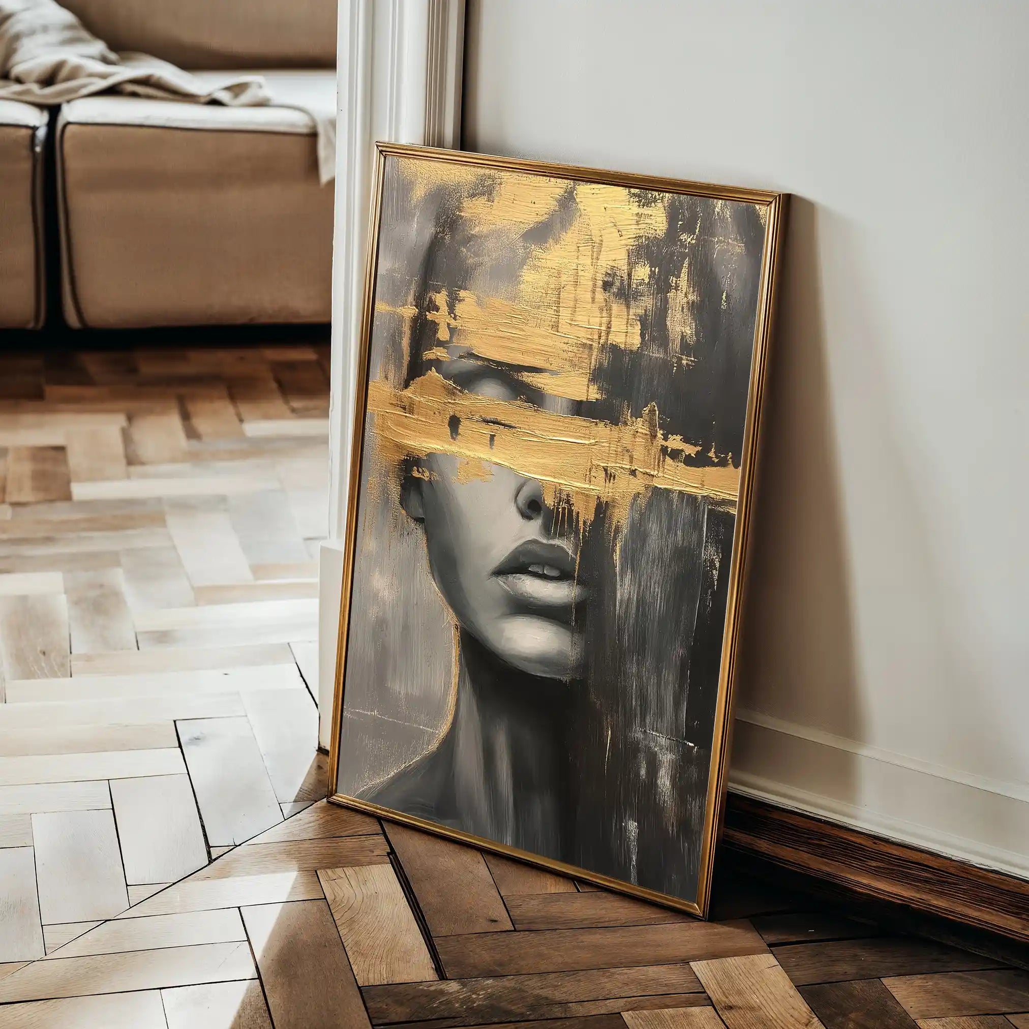Portrait 036 Canvas Art 60 x 40 cm / Black