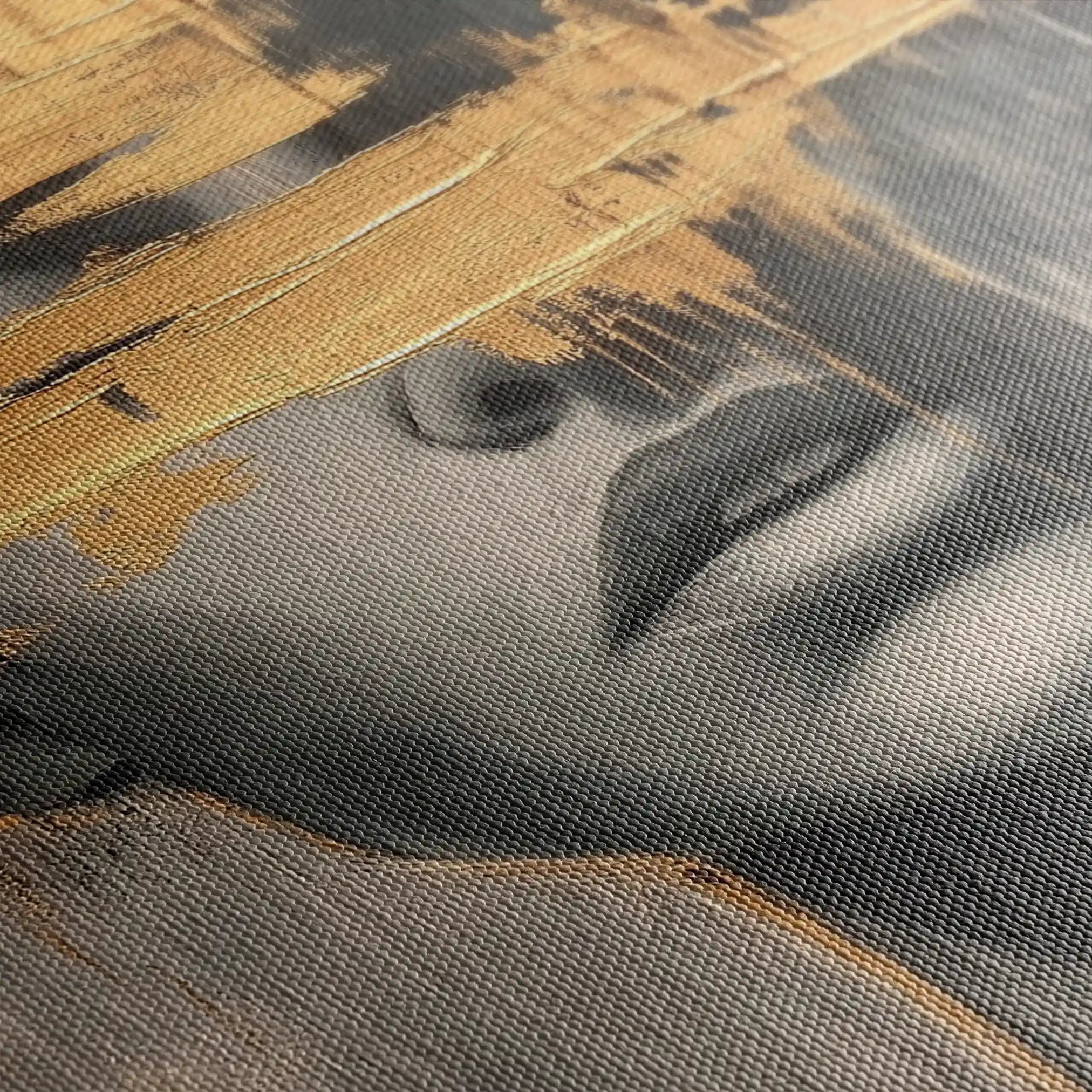 Portrait 036 Canvas Art 60 x 40 cm / Black