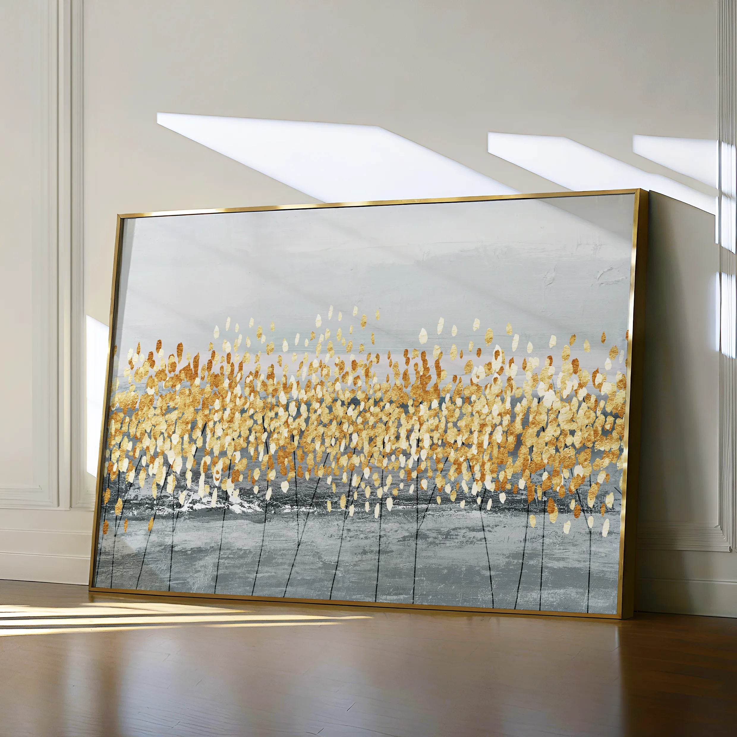 Abstract 037 Canvas Art 18" x 24" / 45 x 60 cm / Black