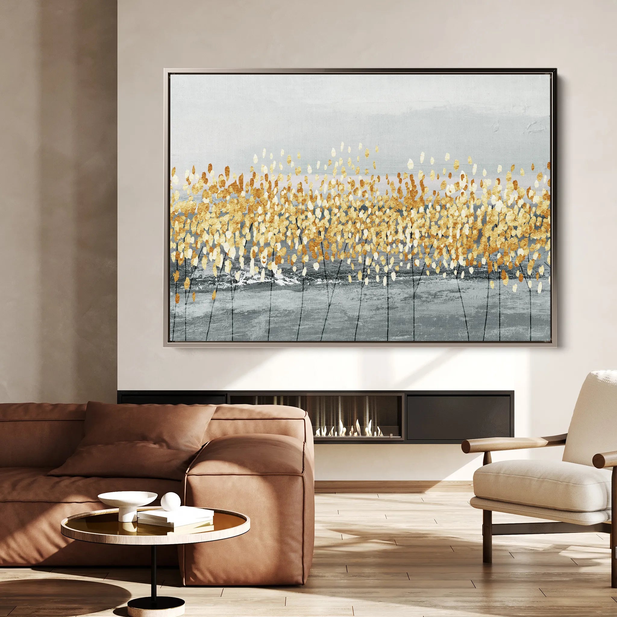 Abstract 037 Canvas Art 18" x 24" / 45 x 60 cm / Black