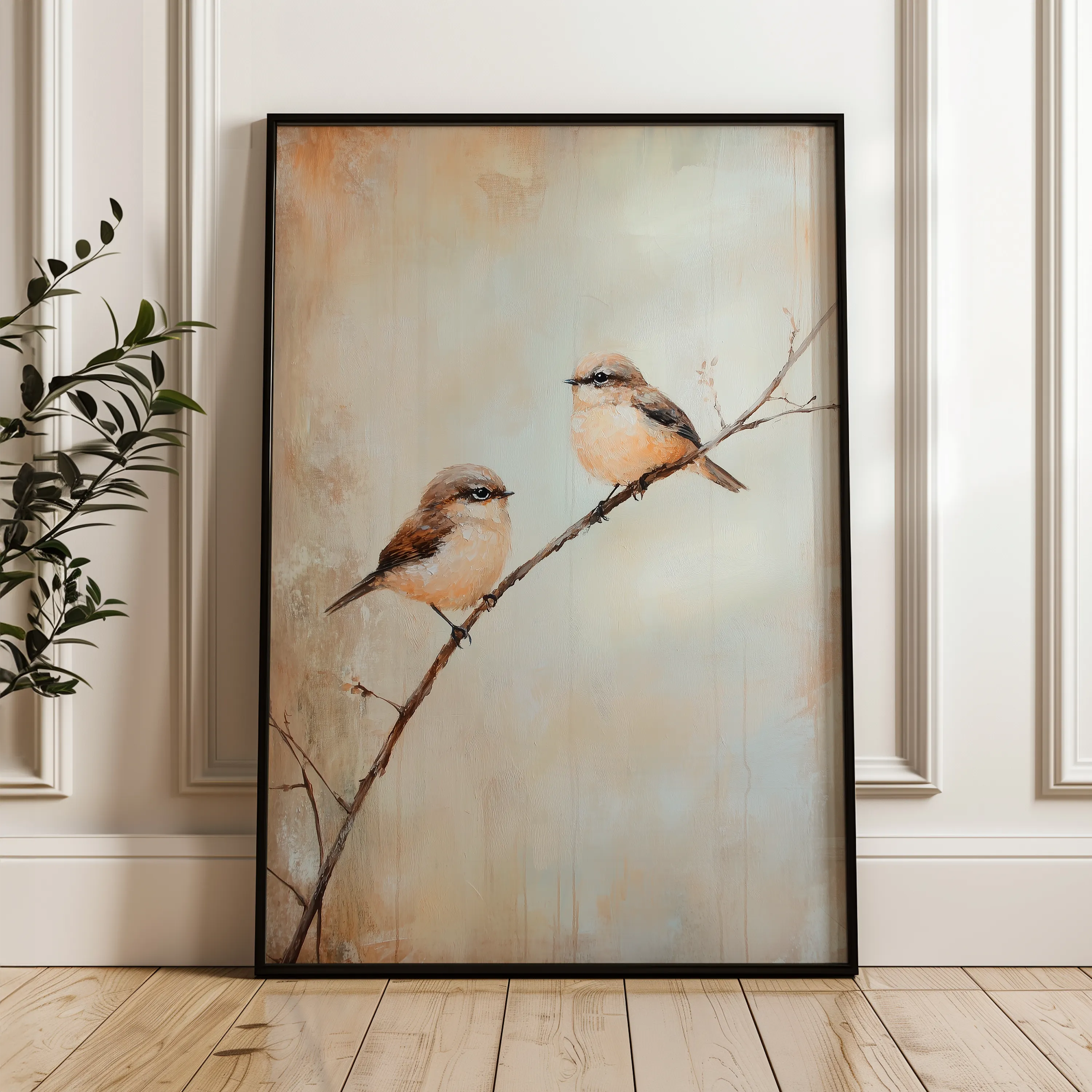 Animals 037 Canvas Art 18" x 24" / 45 x 60 cm / Black