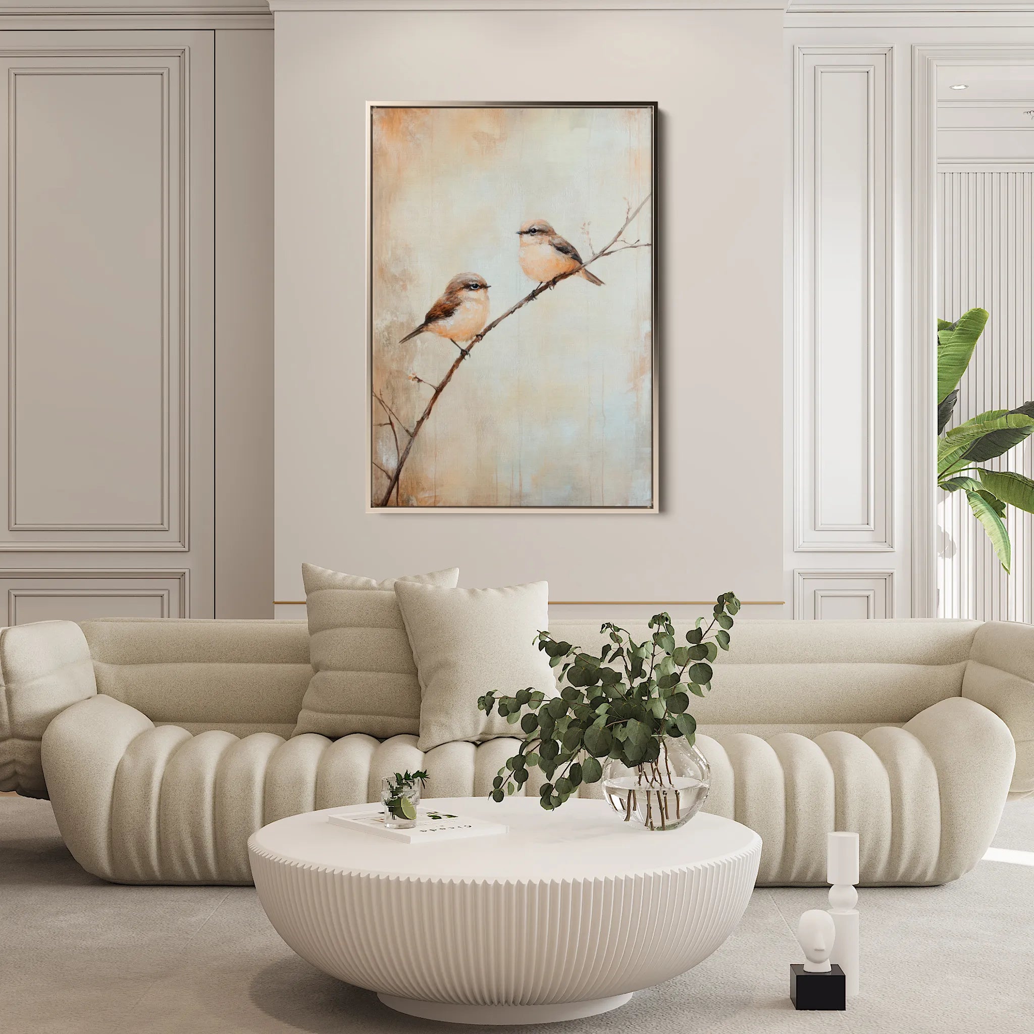 Animals 037 Canvas Art 18" x 24" / 45 x 60 cm / Black