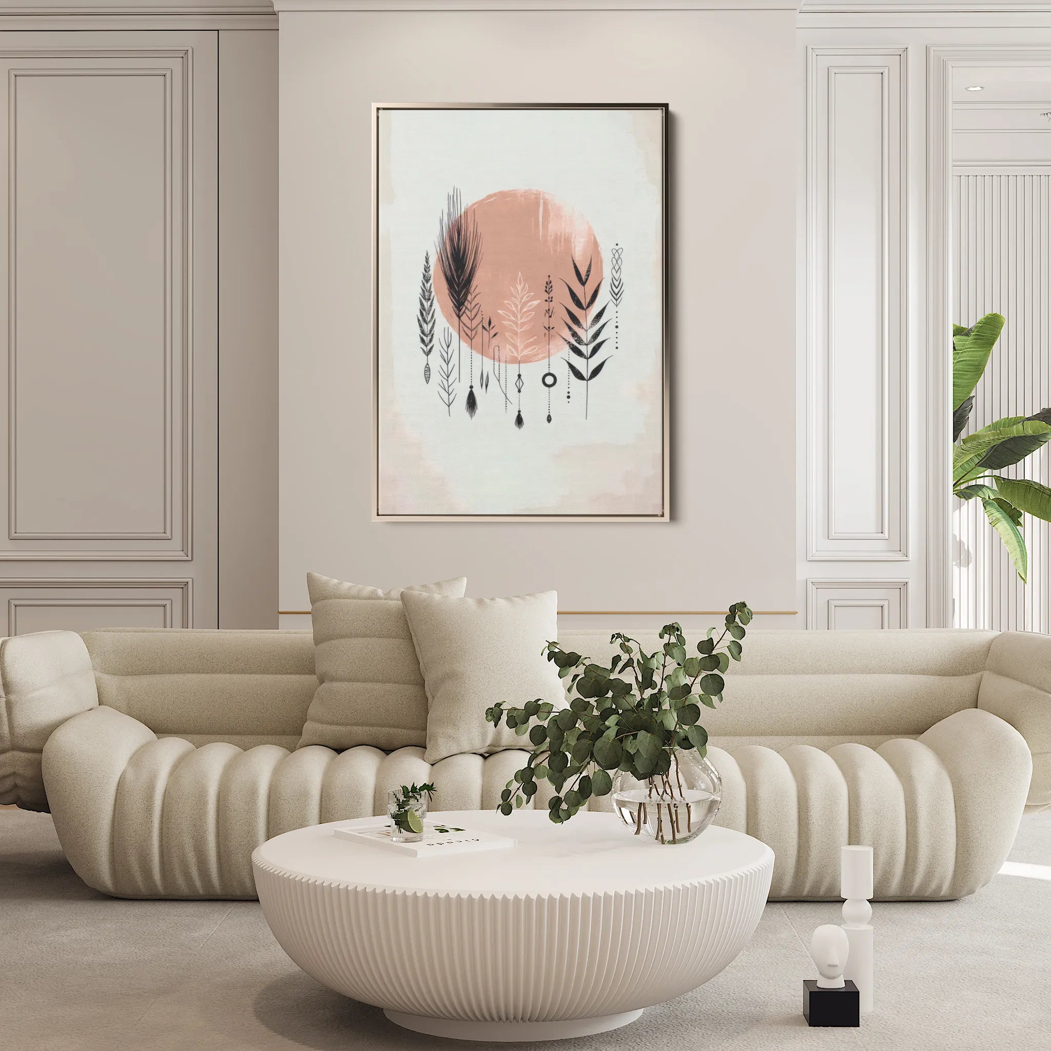 Boho 037 Canvas Art 18" x 24" / 45 x 60 cm / Black