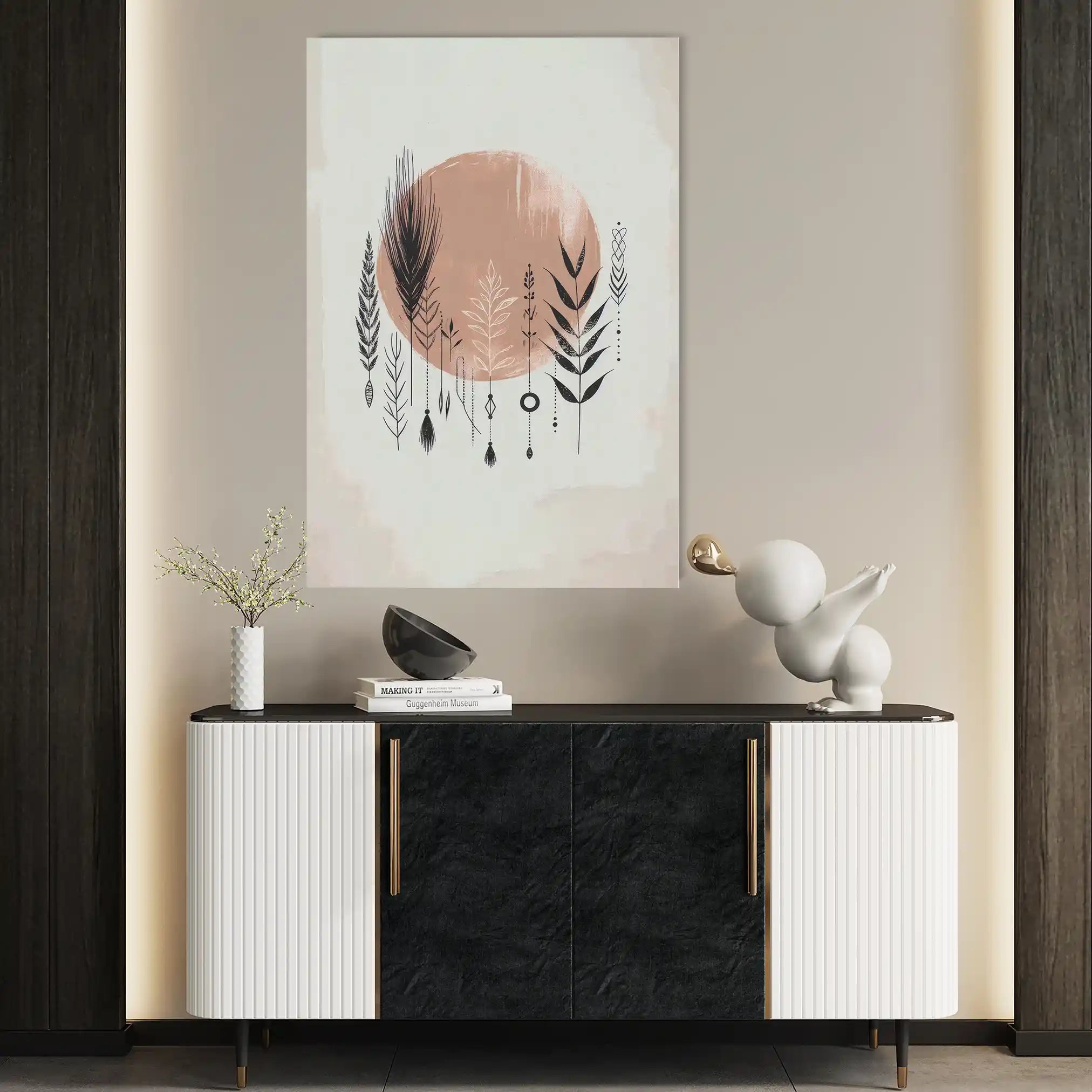 Boho 037 Canvas Art 60 x 40 cm / Black