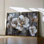 Floral 037 Canvas Art 18" x 24" / 45 x 60 cm / Black