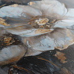Floral 037 Canvas Art 18" x 24" / 45 x 60 cm / Black