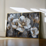 Floral 037 Canvas Art 60 x 40 cm / Black