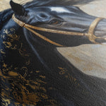 Horses 037 Canvas Art 18" x 24" / 45 x 60 cm / Black