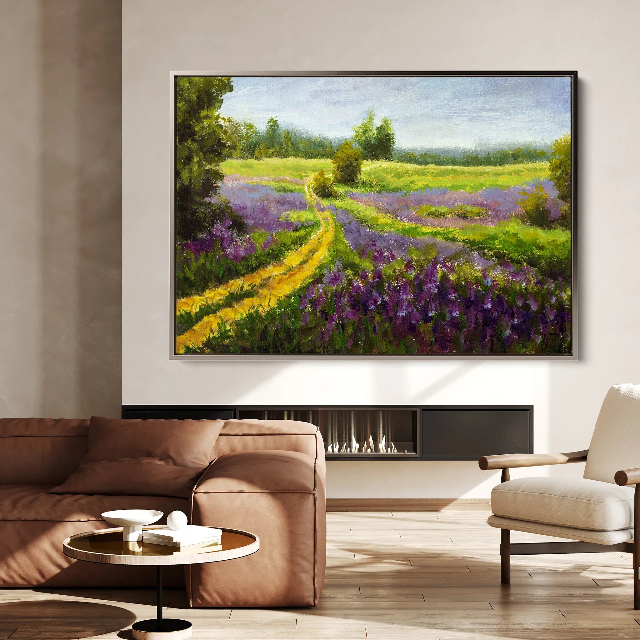 Landscape 037 Canvas Art 18" x 24" / 45 x 60 cm / Black