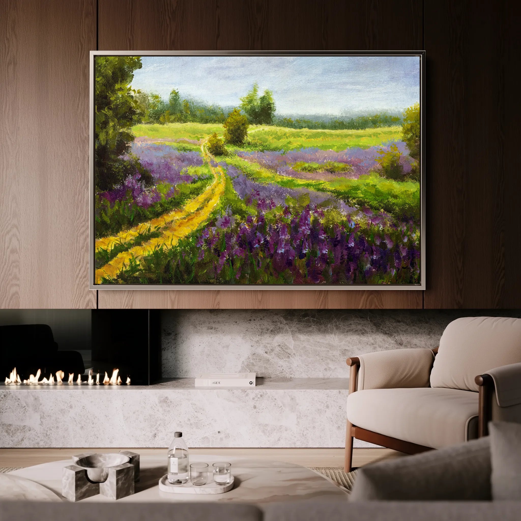 Landscape 037 Canvas Art 18" x 24" / 45 x 60 cm / Black