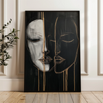 Portrait 037 Canvas Art 18" x 24" / 45 x 60 cm / Black