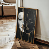 Portrait 037 Canvas Art 18" x 24" / 45 x 60 cm / Black