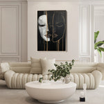 Portrait 037 Canvas Art 60 x 40 cm / Black