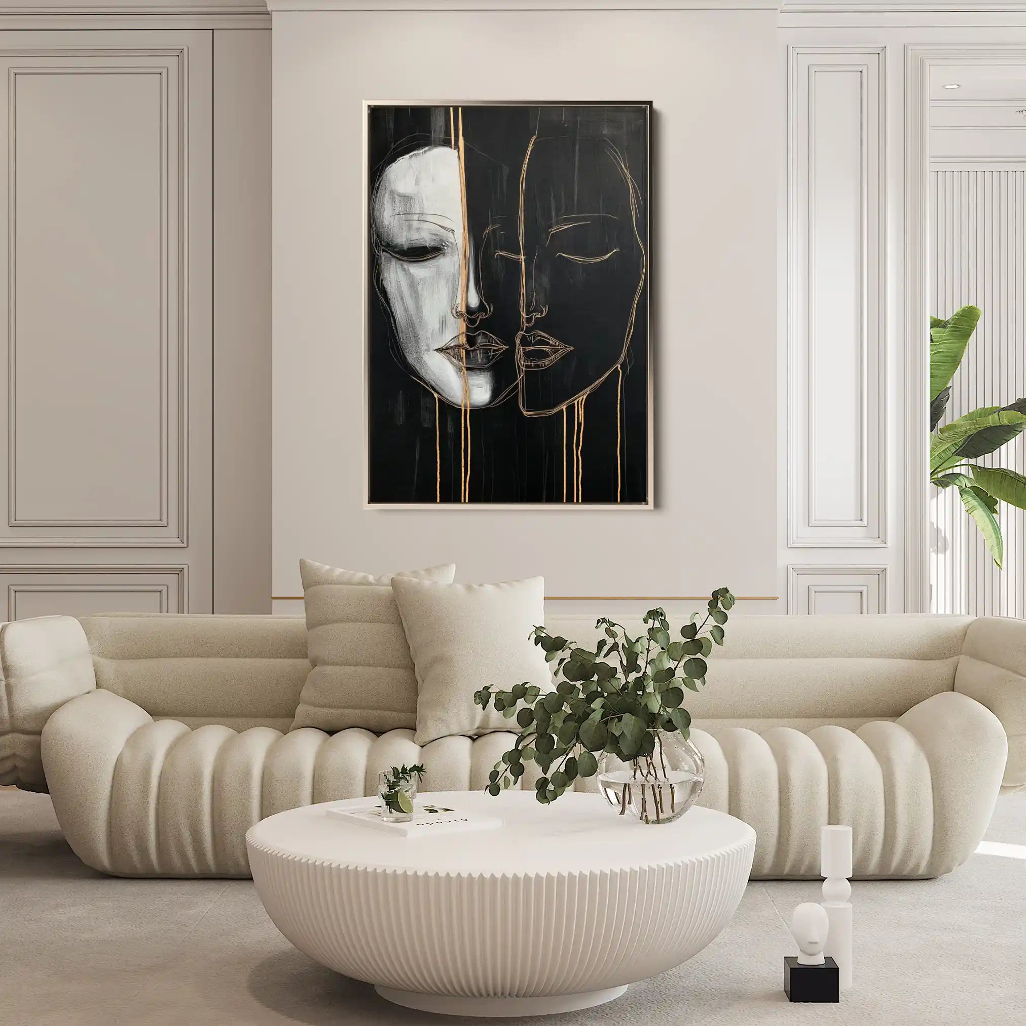 Portrait 037 Canvas Art 60 x 40 cm / Black