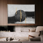 Abstract 038 Canvas Art 18" x 24" / 45 x 60 cm / Black