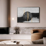 Abstract 038 Canvas Art 60 x 40 cm / Black