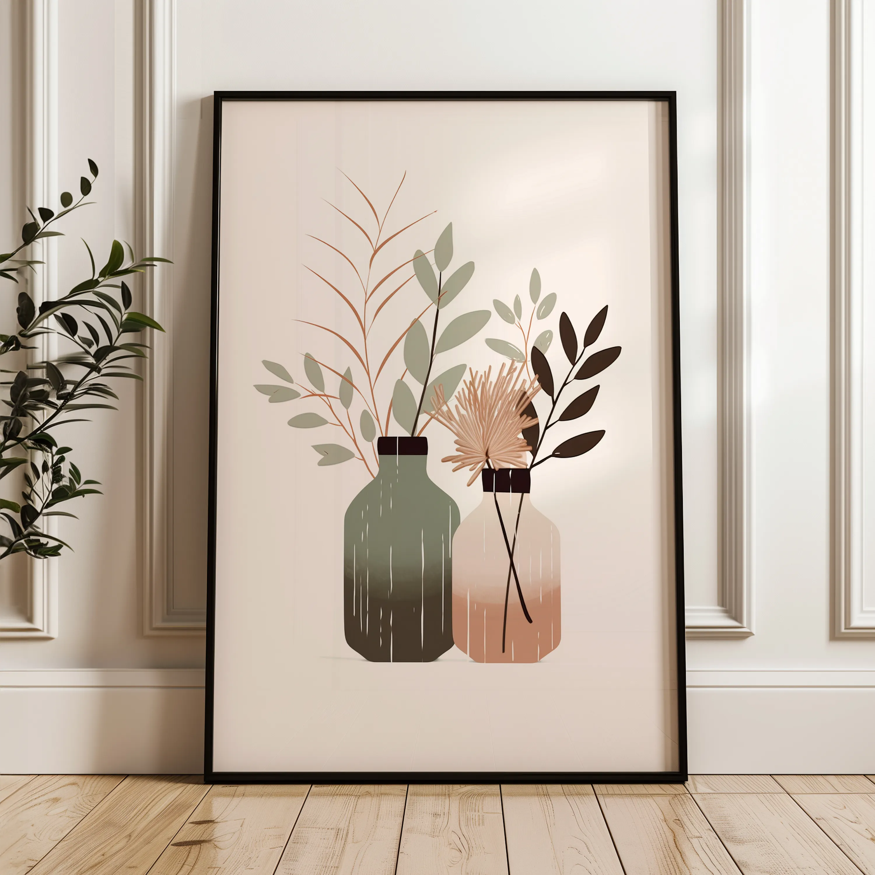 Boho 038 Canvas Art 18" x 24" / 45 x 60 cm / Black