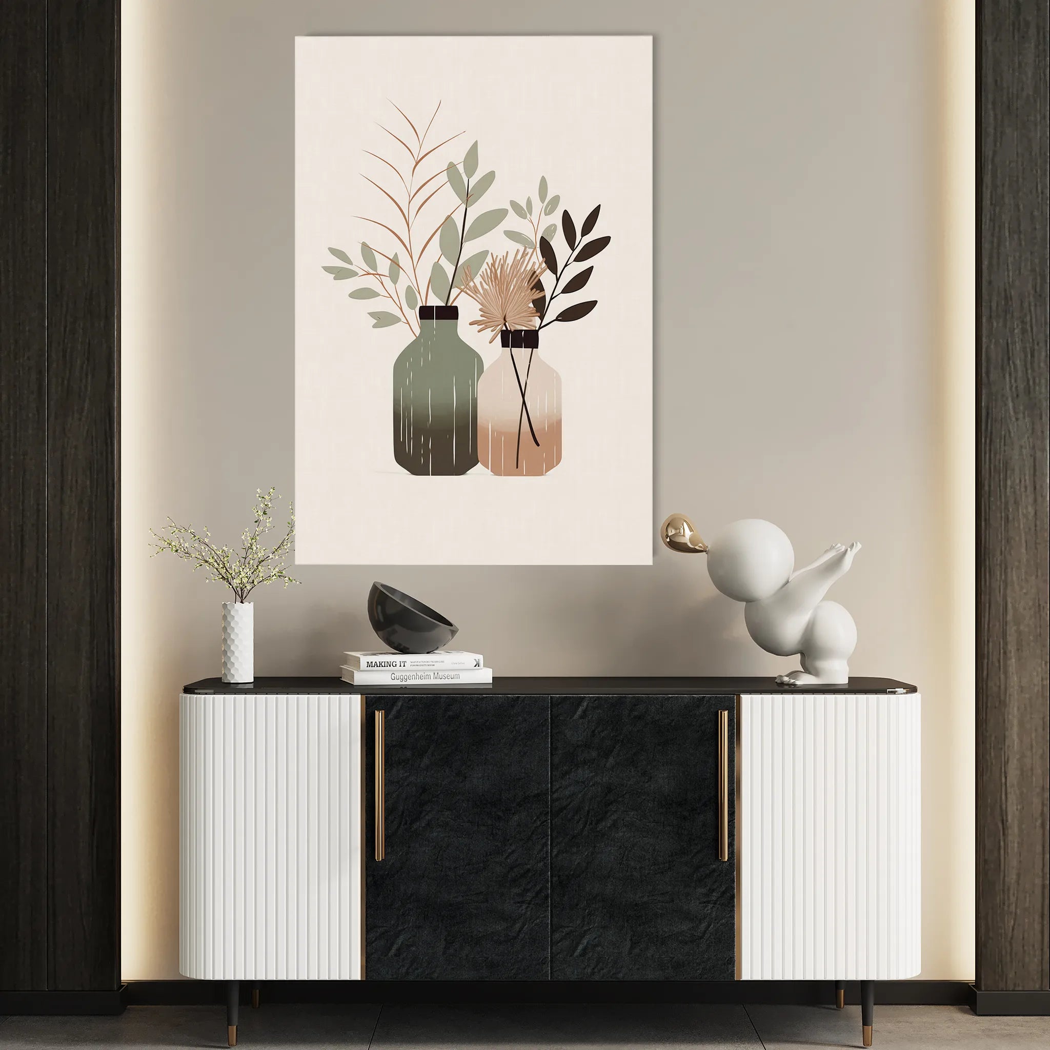 Boho 038 Canvas Art 18" x 24" / 45 x 60 cm / Black