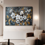 Floral 038 Canvas Art 18" x 24" / 45 x 60 cm / Black