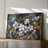 Floral 038 Canvas Art 18" x 24" / 45 x 60 cm / Black