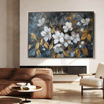 Floral 038 Canvas Art 18" x 24" / 45 x 60 cm / Black