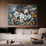 Floral 038 Canvas Art 18" x 24" / 45 x 60 cm / Black