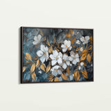 Floral 038 Canvas Art 18" x 24" / 45 x 60 cm / Black