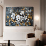 Floral 038 Canvas Art 60 x 40 cm / Black