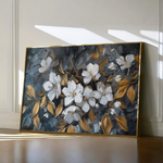 Floral 038 Canvas Art 60 x 40 cm / Black