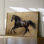 Horses 038 Canvas Art 18" x 24" / 45 x 60 cm / Black