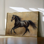 Horses 038 Canvas Art 60 x 40 cm / Black