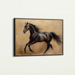 Horses 038 Canvas Art 60 x 40 cm / Black