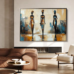Portrait 038 Canvas Art 18" x 24" / 45 x 60 cm / Black