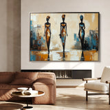 Portrait 038 Canvas Art 18" x 24" / 45 x 60 cm / Black