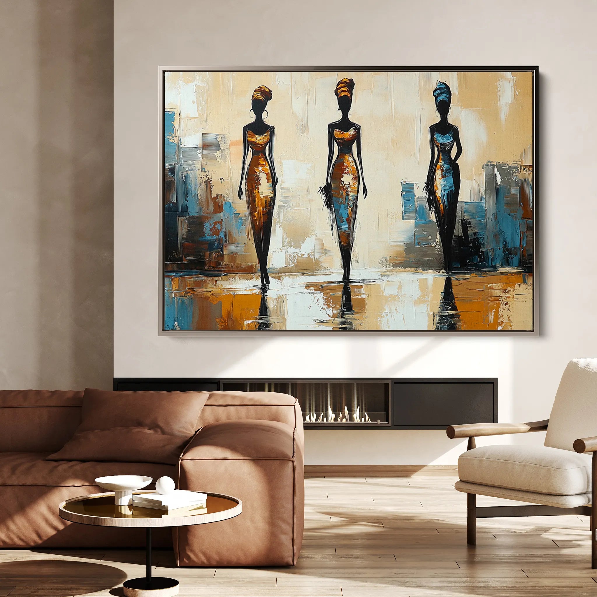 Portrait 038 Canvas Art 18" x 24" / 45 x 60 cm / Black