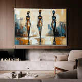 Portrait 038 Canvas Art 18" x 24" / 45 x 60 cm / Black