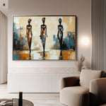 Portrait 038 Canvas Art 18" x 24" / 45 x 60 cm / Black