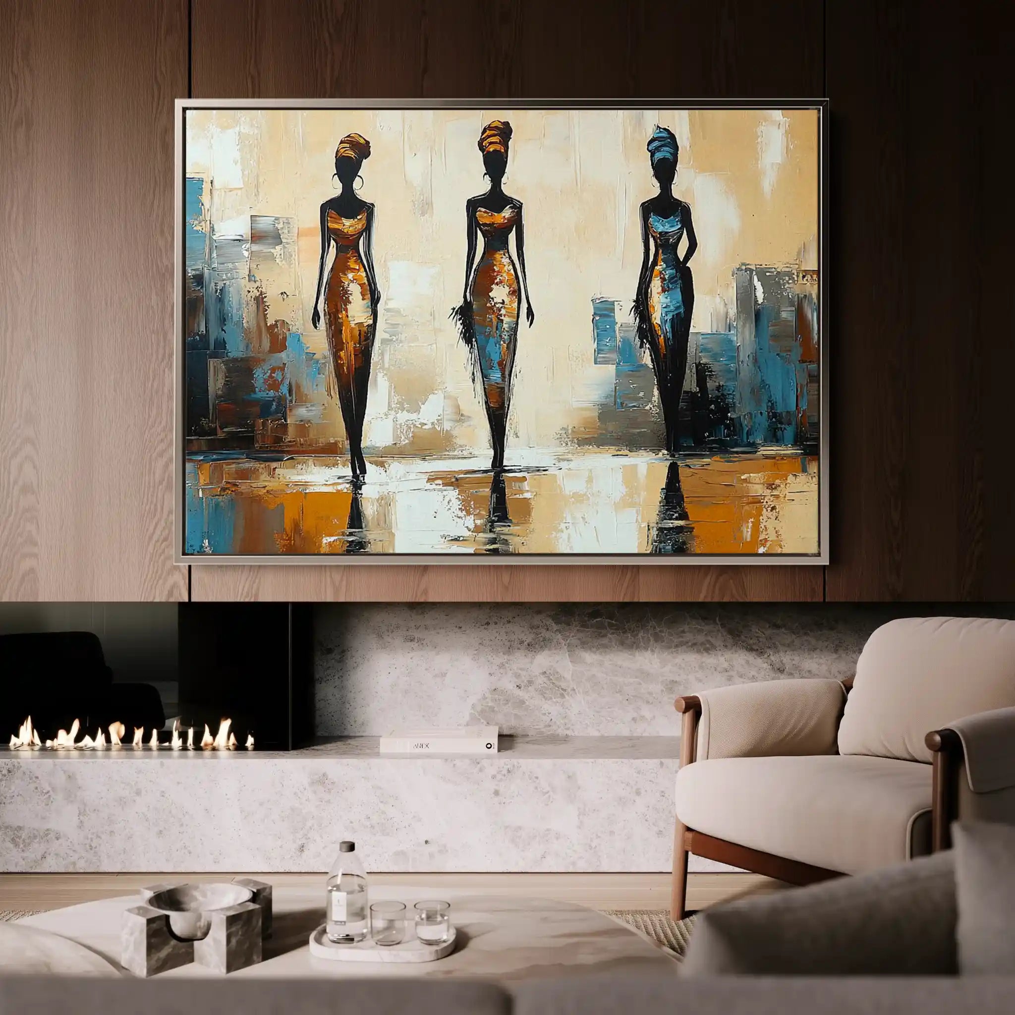 Portrait 038 Canvas Art 60 x 40 cm / Black