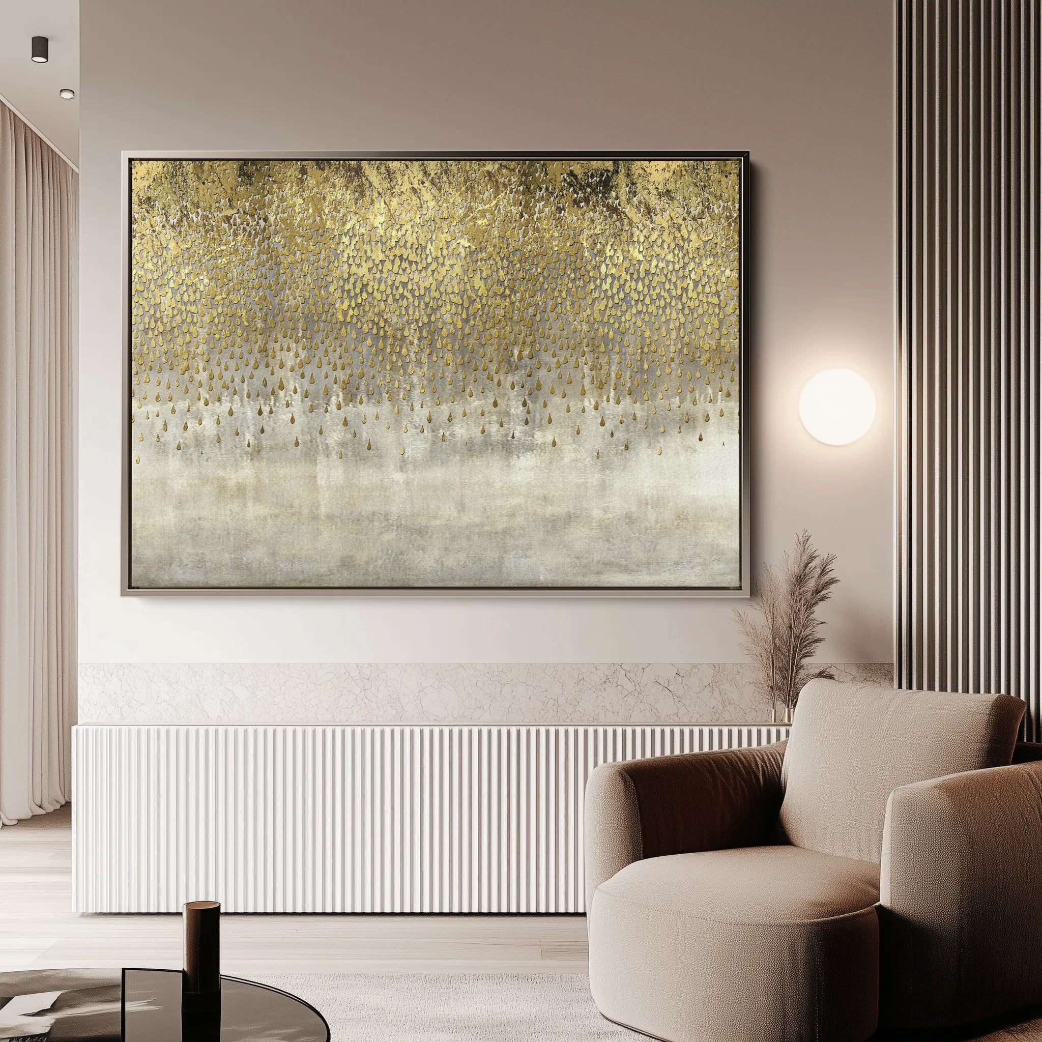 Abstract 039 Canvas Art 18" x 24" / 45 x 60 cm / Black
