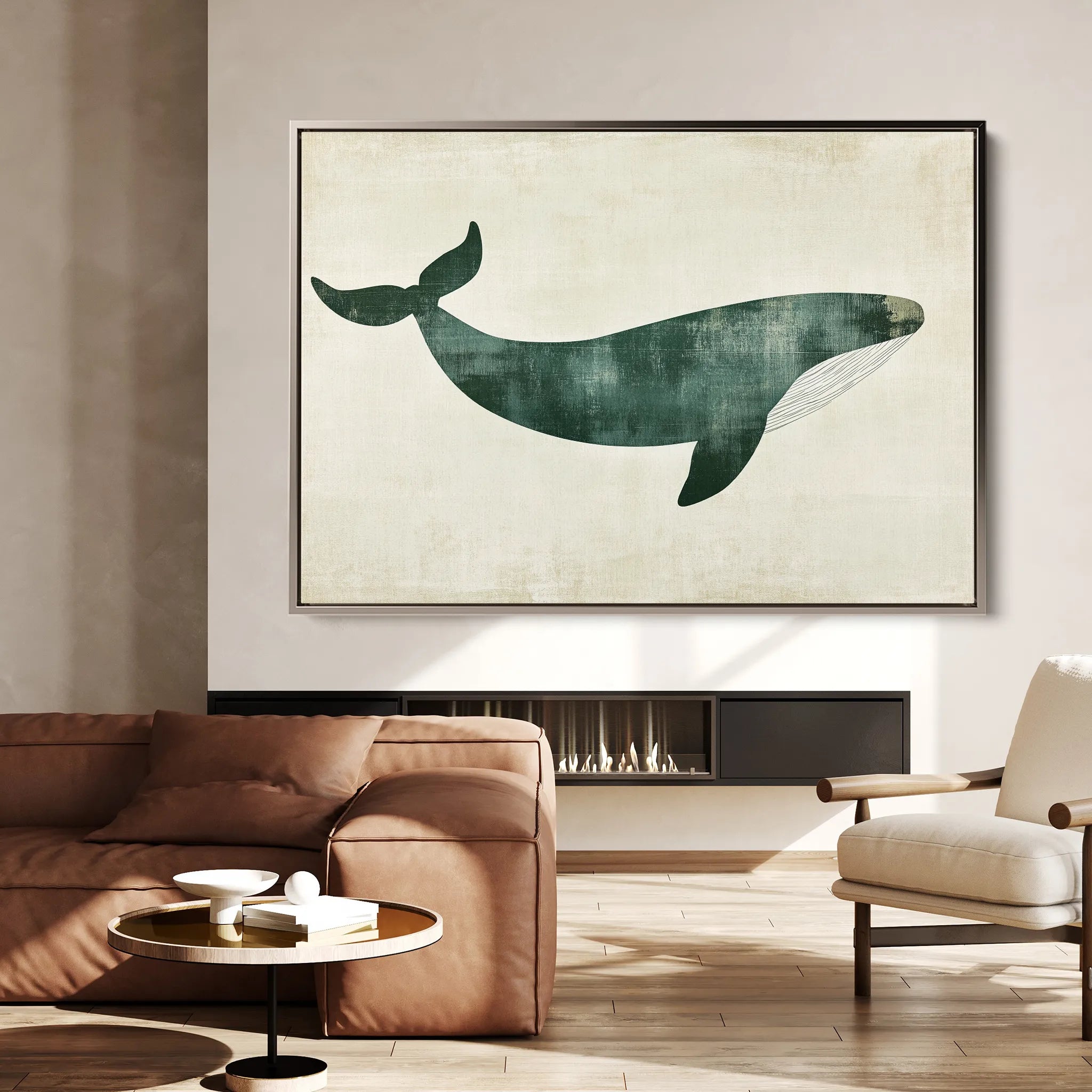 Animals 039 Canvas Art 18" x 24" / 45 x 60 cm / Black