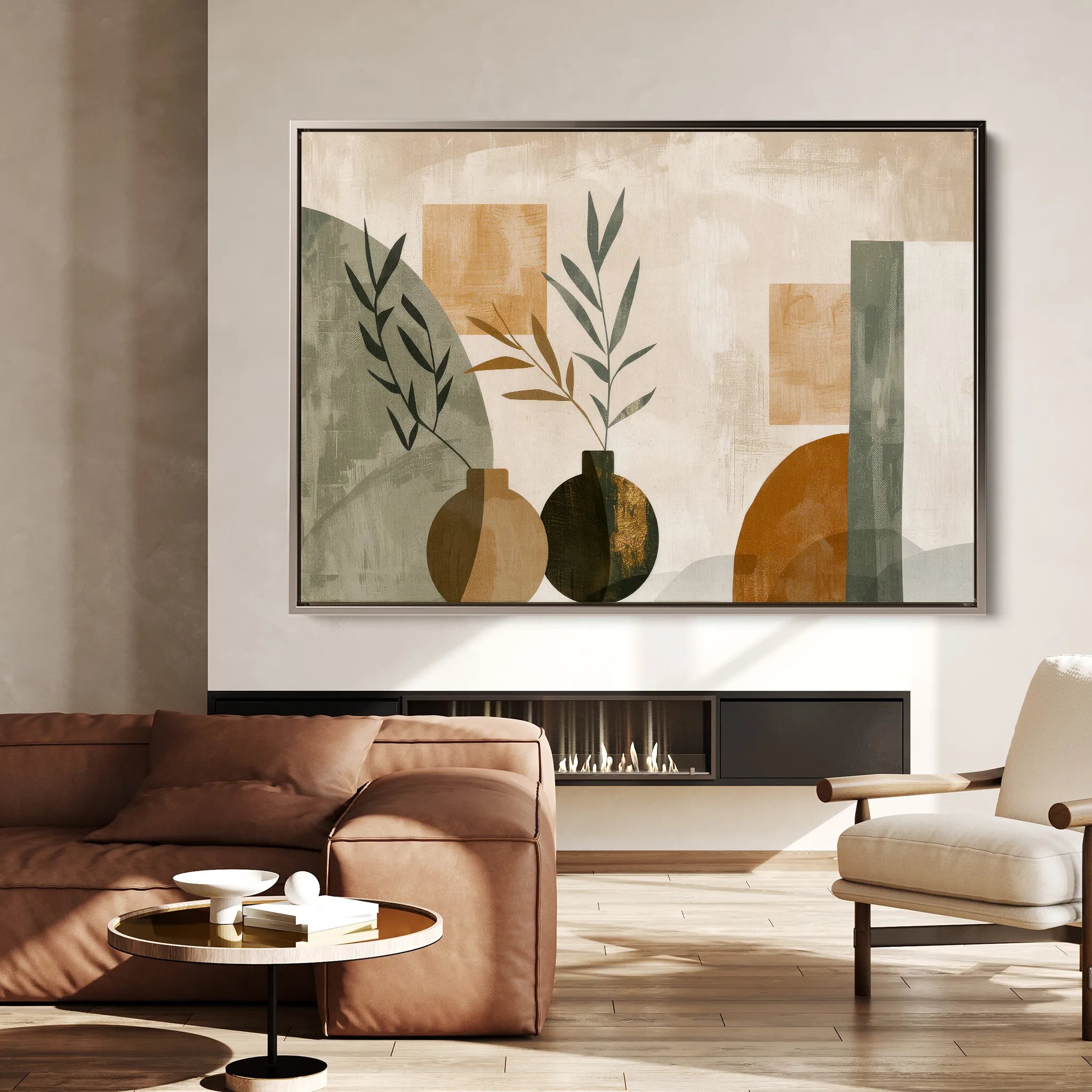 Boho 039 Canvas Art 18" x 24" / 45 x 60 cm / Black