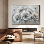 Floral 039 Canvas Art 18" x 24" / 45 x 60 cm / Black