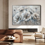 Floral 039 Canvas Art 18" x 24" / 45 x 60 cm / Black