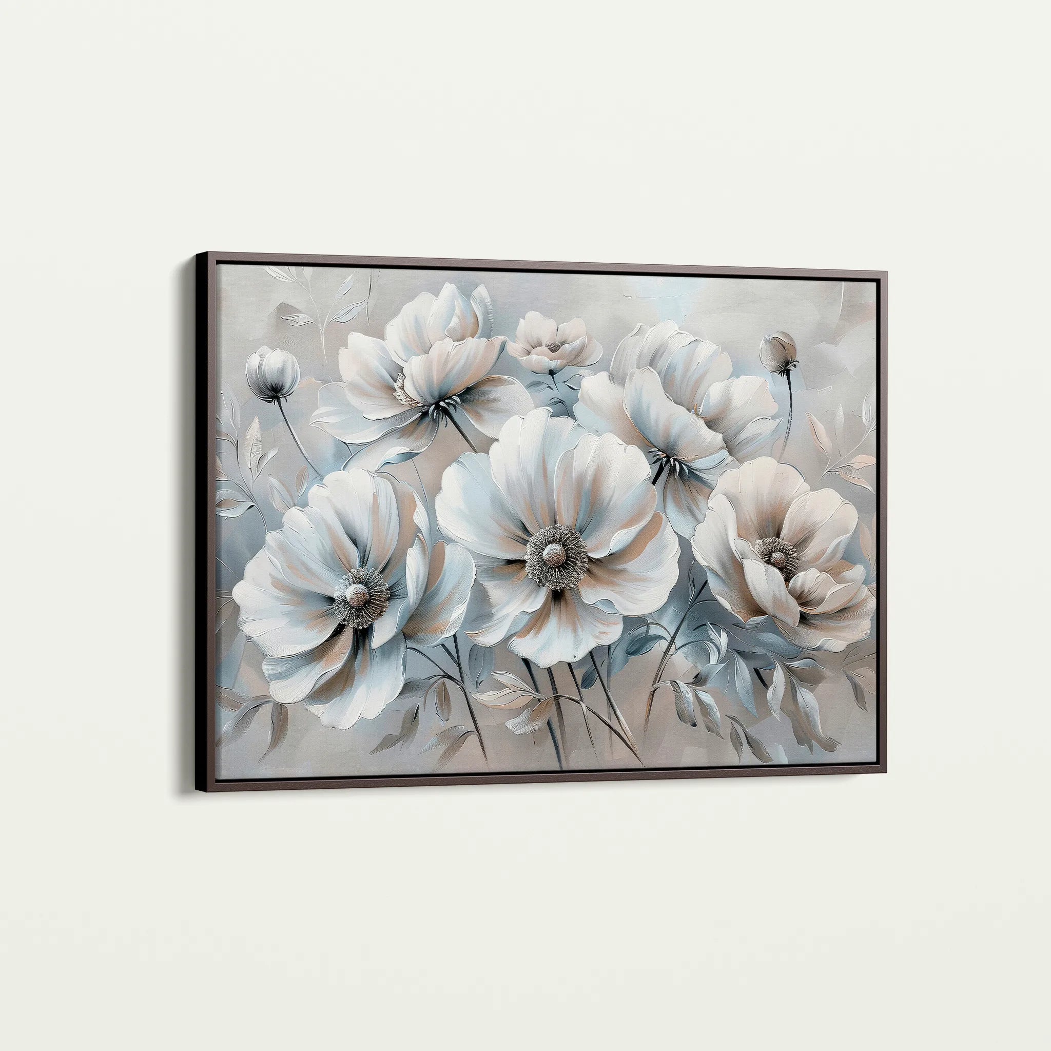 Floral 039 Canvas Art 18" x 24" / 45 x 60 cm / Black