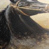 Horses 039 Canvas Art 18" x 24" / 45 x 60 cm / Black