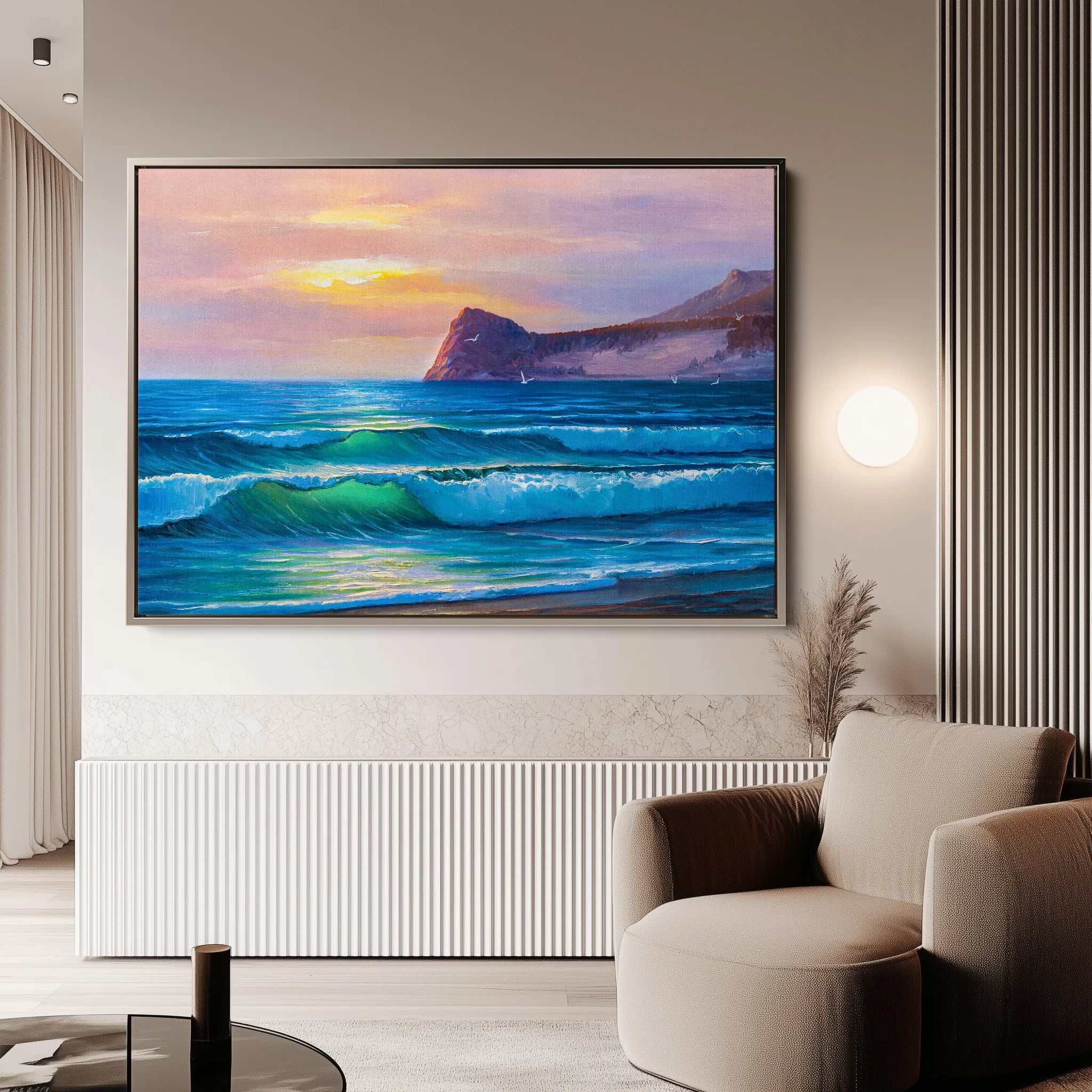Landscape 039 Canvas Art 18" x 24" / 45 x 60 cm / Black