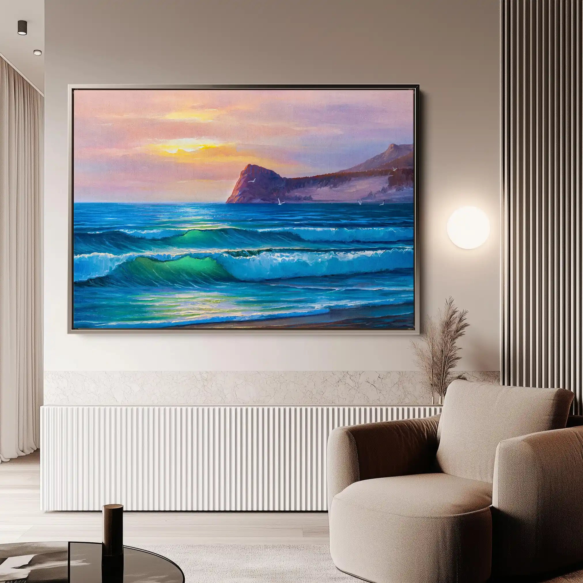 Landscape 039 Canvas Art 60 x 40 cm / Black