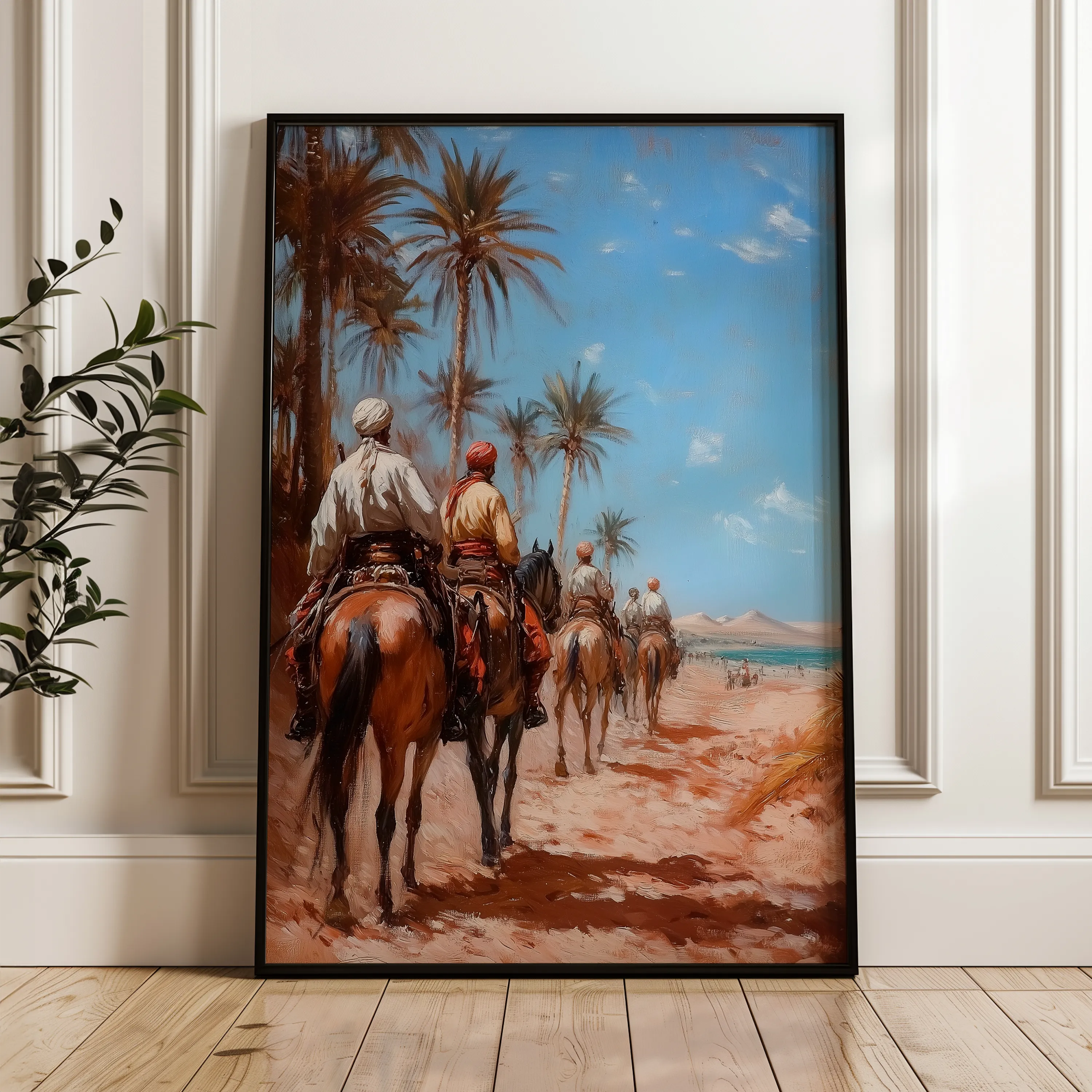 Orientalist 039 Canvas Art 18" x 24" / 45 x 60 cm / Black