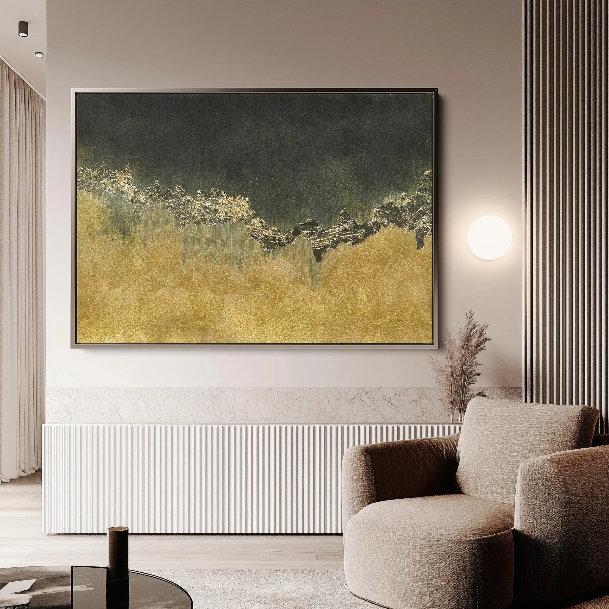 Abstract 040 Canvas Art 18" x 24" / 45 x 60 cm / Black